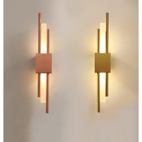 Post-modern Sconce Wall Light Indoor Luxury Golden Wall Lamp Living Room Decoration Led Home Light Bathroom Makeup Wall Lighting