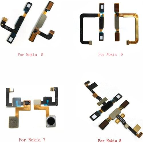 Tested Fingerprint Sensor Flex Cable For Nokia 5 6 7 8 Home Back Button Key Touch ID Repair Parts