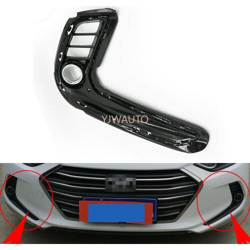 Fog Light Cover For Hyundai Elantra 2016~2019 Fog Lamp Shell Vent Car Front Bumper Grille Driving Lamp Cover