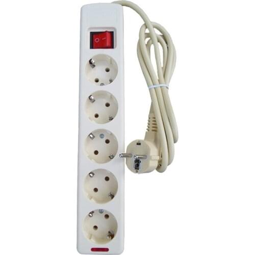 EU Plug power socket 3/4/5/6 hole power strip 1.5M Eu standard Extension Socket multi-function Adaptador convertidor plug
