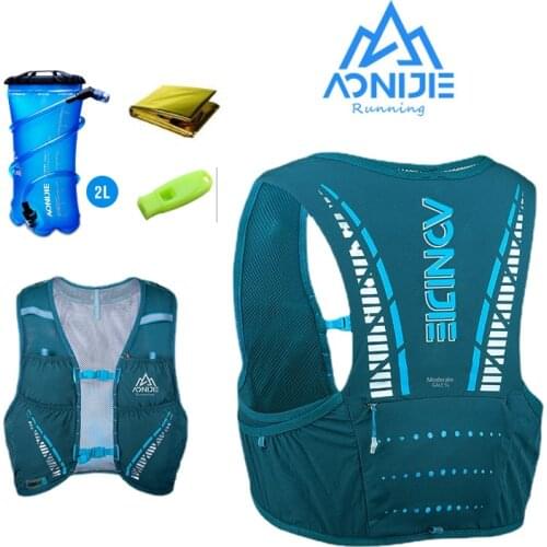 AONIJIE C933 Update Outdoor Sports 5L Backpack Hydration Pack Rucksack Bag Vest Harness For Marathon Camping Running