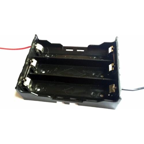 Series Circuit Three 18650 Batteries Storage Case Holder Box for 3.7V 18650 Rechargeable Lithium Battery With 2 Cables