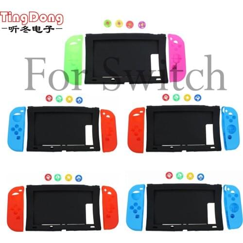 TingDong For Nintend Switch Case NS Silicone Soft Protective Cover Skin for Nintendo Switch Console and Joy-con