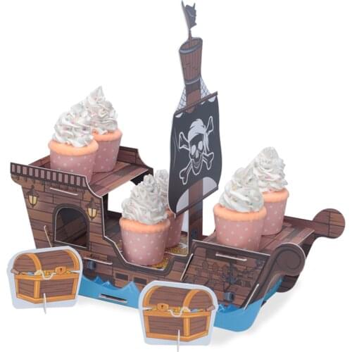 Pirate Party Supplies Pirate Ship Straws Invitations Hanging Decor Favor Boxes Favor Bags Paper Cups Cake Topper Kids Birthday