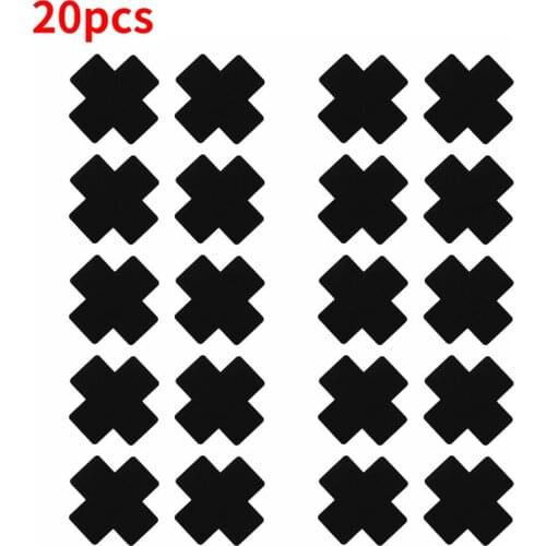 US STOCK 20pcs Black Women Cross Shape Self-Adhesive Disposable Satin Nipple Cover Breast Pasties Stickers for strapless Clothes