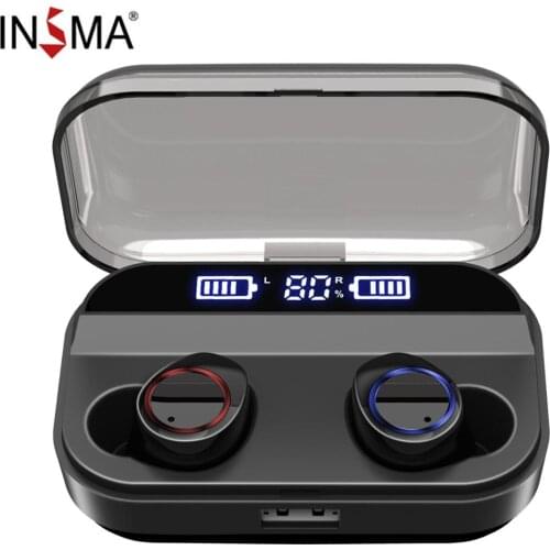 TWS Bluetooth V5.0 Earphone Wireless Earphones Stereo Sport Wireless Headphones Earbuds 4000mAh Power Dual Digital Display IPX7