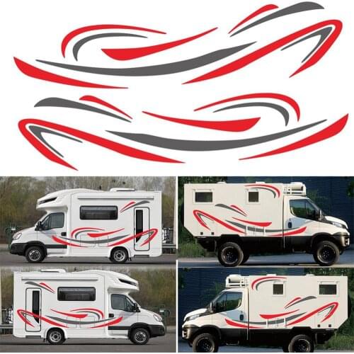 MOTORHOME Dropshipping Stripes Graphics KK Vinyl Decals Stickers for Car Caravan Trailer Camper Van Waterproof Sun-resistant