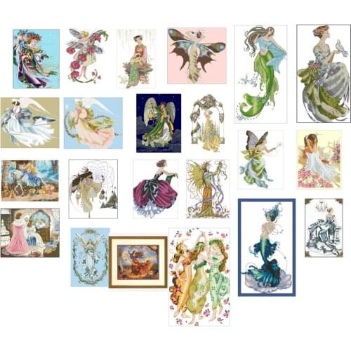 Higher quality Butterfly fairy cross stitch package MD T styles girl 18ct 14ct Color cloth cotton thread embroidery