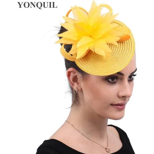 Women Fashion Headwear Fancy Feather Flowe Hair Accessories For Derby Ladies Fascinators Hair For Mesh New Headwear Hair Pins