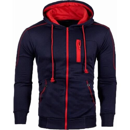 Zhby Men's Zip Hoodies