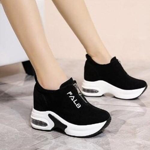 2021 NEW Platform Sneakers Shoes Black Casual Shoes Women Sneakers Ladies Platform Sneakers Heels Wedge Shoes Zapatillas Mujer