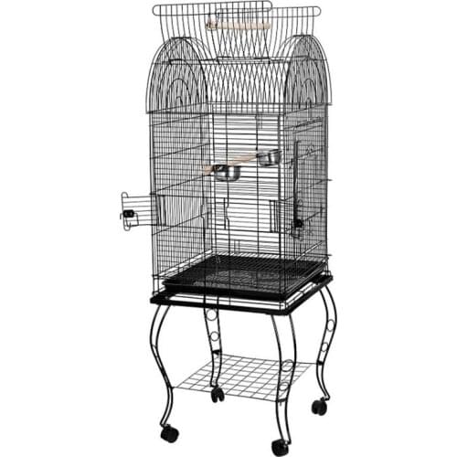 1 Pcs Parrot Bird Cage Extra Large Luxury Large Peony Gray Parrot Cage Metal Breeding Gray Parrot Bird Cage 59x 59x150cm HWC