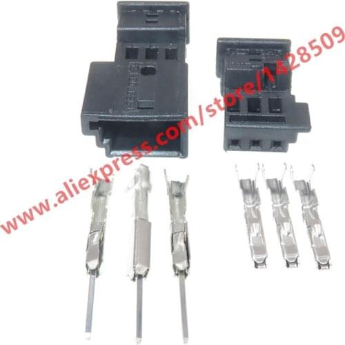 20 Sets 3 Pin Auto Stereo Connector Car Speaker Plug Treble Plug Rain Sensor Socket For VW BMW 1-968700-1 1355620-1