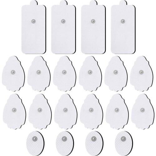 20 One Electrode Pads, Reusable Self-Adhesive Replacement Pads for TENS Unit Muscle Stimulator Machine, Fit for Standard 3.5mm S