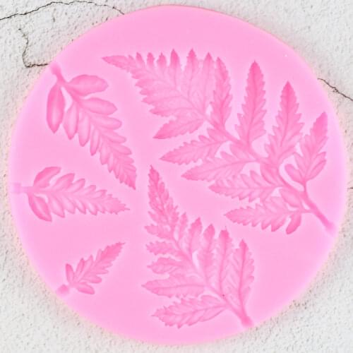 2020 Sugarcraft Leaf Silicone Mold Mimosa Fondant Molds DIY Cake Decorating Tools Candy Resin Clay Chocolate Gumpaste Moulds