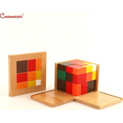 Arithmetic Trinomial Cube Wooden Toys Montessori Box Student Teaching Materials Wood Blocks Children Math Toys Kids