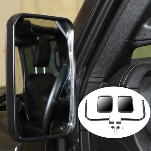 Car Hinged Mirror Rear View Mirrows for Jeep Wrangler JL Gladiator JT 2018 2019 2020 2021 External Accessory Left Right HD Glass