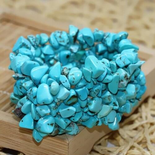Free shipping blue calaite turquoises stone Irregular 5-7mm new beads diy bracelets for women girls gifts jewelry 7.5inch B318