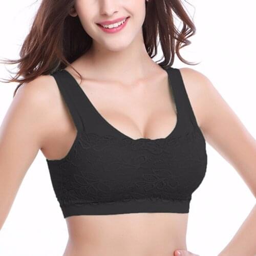 Fashion Shockproof Women Bra Lace Bra Comfortable Backless Padded Bra Summer Brassiere Breathable Bras