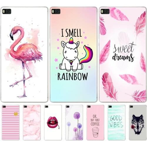 For P8 lite case Cute cartoon cover for fundas Huawei P8 lite case 2015 2016 Silicon soft coque for Huawei P8 lite case animal
