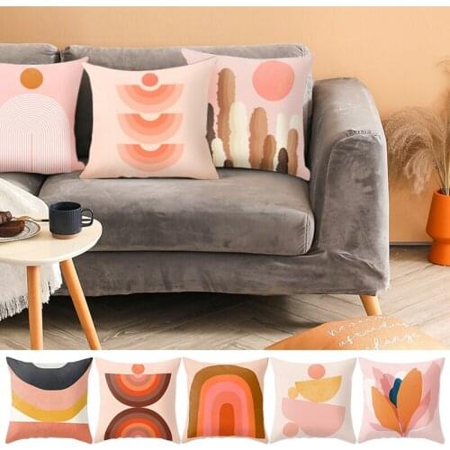 Printed Pillow Case Oil Painting Cushion Covers Living Room Sofa Washable Soft Pillow Cover Cafe Hotel Decor Pillowcase
