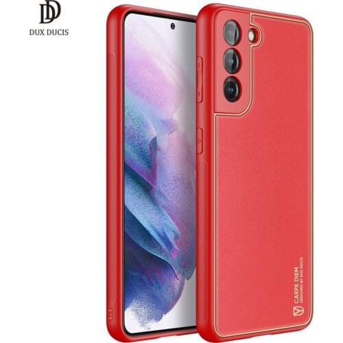 For Samsung Galaxy S21 Plus 5G DUX DUCIS Yolo Series Luxury Back Case Protecting Case Support Wireless Charging Supper PU+PC+TPU