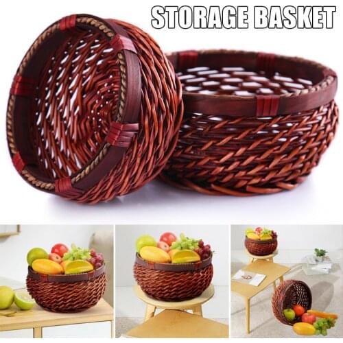 Flower Fruit Basket Weaving Woven Elegant for Home Garden Wedding Decoration RERI889