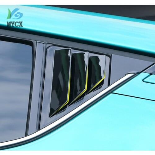 For Toyota C-HR CHR C HR 2016 2017 2018 2019 ABS Plastic Rear Window Triangle Shutters Cover Trim 2 Pieces/set Car Accessories