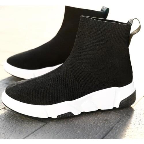 High Top Breathable Women Sports Shoes Socks Sneakers Black Female Sport Shoes for Womenrunning Shoes Ladies Zaparillas D-466