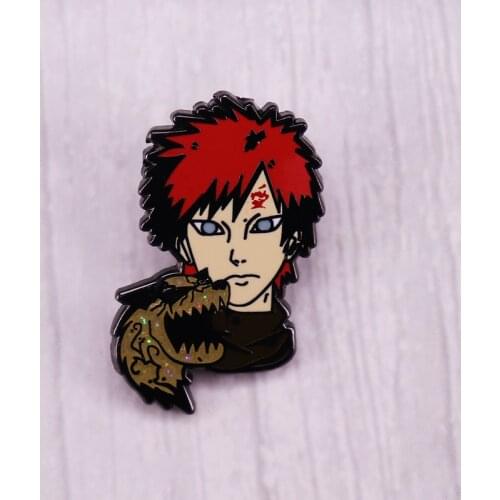 Naruto-Gaara Enamel Pin Brooch Manga Badge Anime Lovers Addition