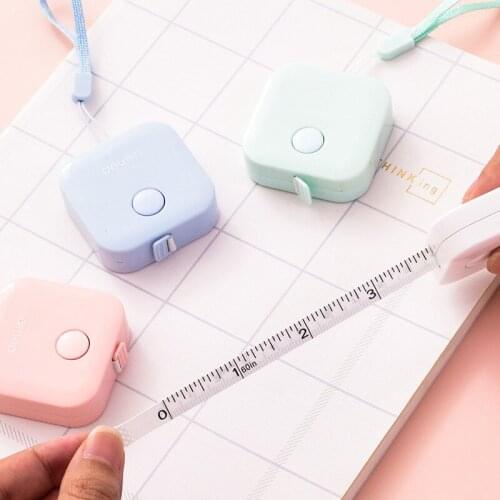 Macaron Flexible Rulers Measure Metric 1.5m Imperial Inch sewing Soft Ruler for Clothes Stationery Office School Supplies E6811