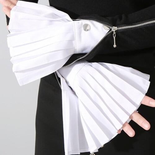 Cotton new wilde fake sleeve cuffs Pleated decorative shirt sleeves Mysterious decorated Lace Fake Sleeve Decorated Cuffs Pearl