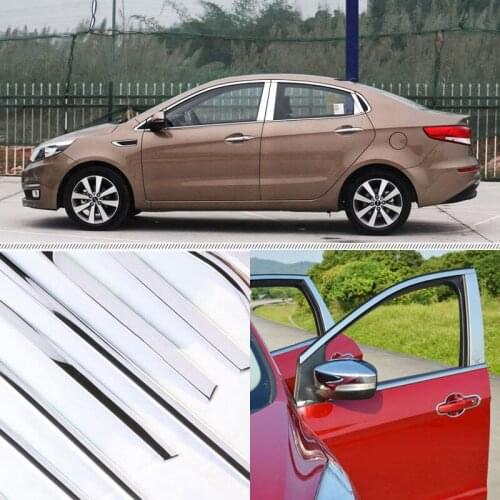 A Set Window Pillars Window Sill Molding Trim Exactly Fitted For Kia K2 Sedan