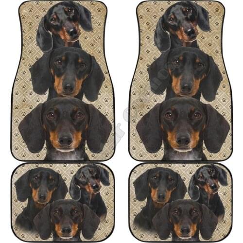 Dachshund Car Floor Mats For Dachshund Dog Lover 3D Printed Pattern Mats Fit for Most Car Anti Slip Cheap Colorful