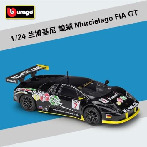 Bburago 1:24 Lamborghini Bat Murcielago FIA GT Racing Edition Simulation Alloy Car Model Collect gifts toy