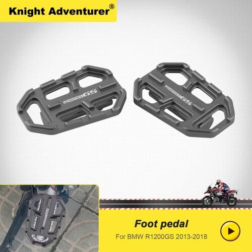 Motorcycle Billet Wide Foot Pegs CNC Aluminum Pedals Rest Footpegs for BMW F750GS F850GS G310GS R1200GS S1000XR Black