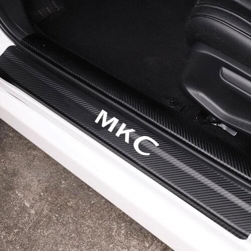 Car Door Sill Car Threshold Pedal Sticker for Lincoln MKC Decoration Carbon Fibre Vinyl Sticker Car Accessories Car-Styling