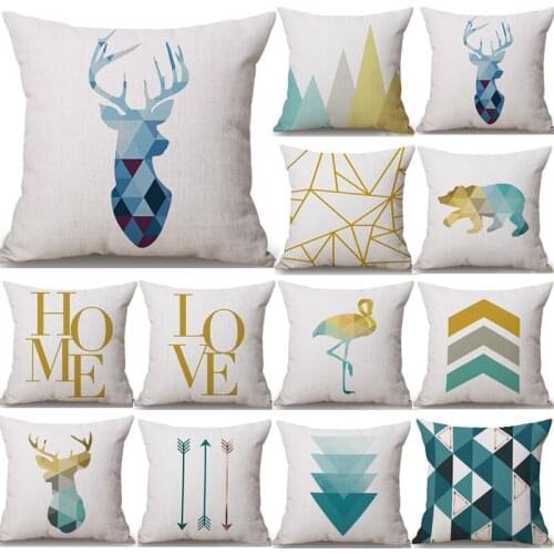 Nordic Classic Pillow Case Geometric INS Style Polyester Pillowcase 45x45cm Sofa Cushion Covers Decorative Home Valentines Day