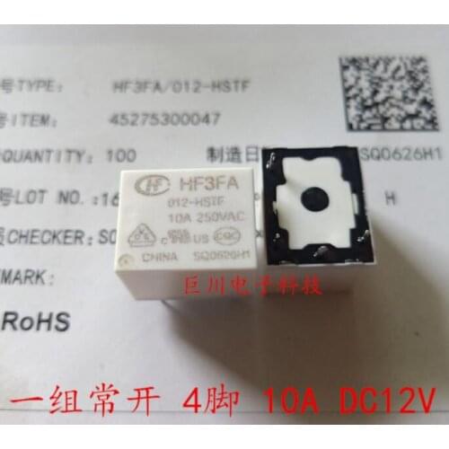 NEW relay HF3FA 012-HTF HF3FA-012-HTF HF3FA012HTF 12VDC DC12V 12V 10A 250VAC 4PIN