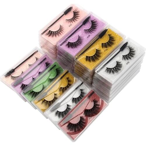 Wholesale Eyelashes 5/30/40/150pcs Fluffy 3d Mink Lashes Natural Makeup False Lashes Flase Eyelashes Set with Cosmetic Brushes