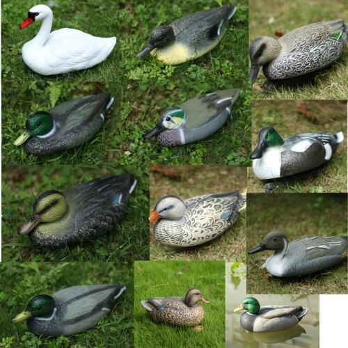 Plastic Mallard Duck Decoy with Floating Keel Wildfowler Decoy Drake Realistic Duck/Swan Statue Figurine Garden Decor