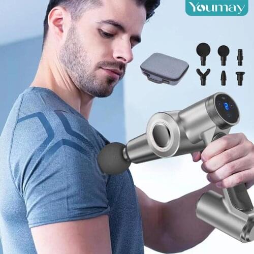 Professional Massage Gun Fascia Sport Fitness Muscle Massager Body Therapy Relaxation Pain Relief USB Charging With Portable Bag