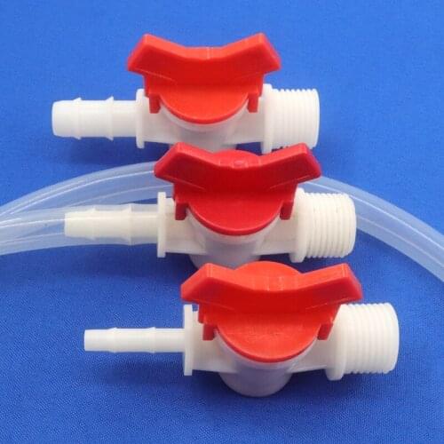 1~100pcs G1/2" To 4~20mm POM Ball Valve Watering Irrigation Hose Joint Aquarium Tank Air Pump Water Circulation Control Valve