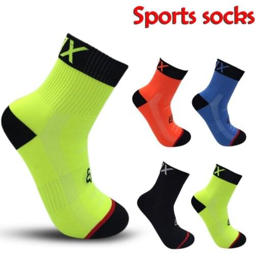 Sports New Cycling Socks Top Quality Professional Sport Socks Breathable Bicycle Sock Outdoor Racing Big Size 4 Colors