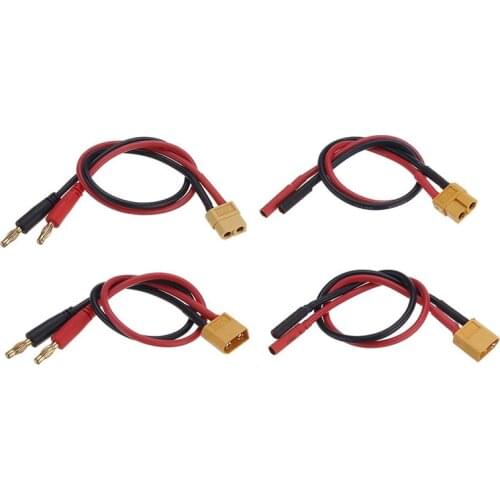 High Quality 25cm 14AWG 4.0mm Banana Male Female Plug To XT60 Male Female Plug Cable For Racing Drone FPV Model Spare RC Part