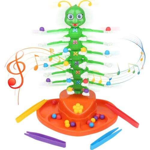 Childrens Fun Electric Hilarious Rocking Worm Caterpillar Party Table Game Multiplayer Rocking Worm Battle Toy