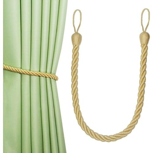 1PCS Curtain Tiebacks Simple Style Rayon Cotton Rope Curtain Holdback Curtain Decorat Holdbacks for Drapery Handmade Tieback