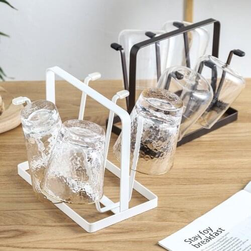 Japanese-style Iron Cup Holder Home Living Room Kitchen Creative Water Drain Storage Rack Manufacturer Direct Sales