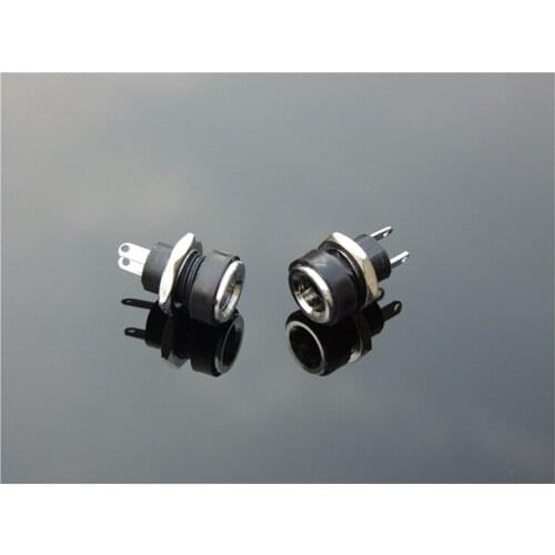 10PCS/LOT DC022B DC Power Supply Jack Socket Female Panel Mount Connector 5.5X 2.1mm Plug Adapter 2 Pins 5.5*2.1 DC-022B