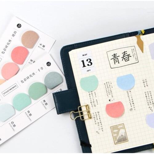 6pcs/Lot Full Color Sort Art Dedicated Sticky Memo Pad Mini Sticker Bookmark Stationery Accessories Office School Supplies H6664